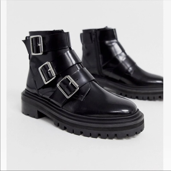 Leather Biker Boots - Picture 1 of 5